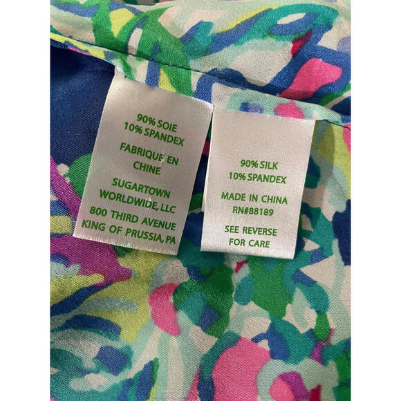 Lilly Pulitzer Colorful Silk Mini Dress Size XS - Picture 4 of 4